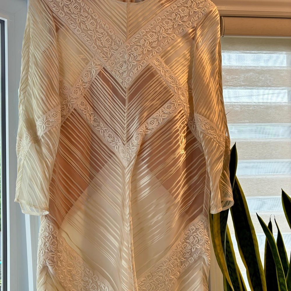 Viktor & Rolf Cream Lace Detail Dress